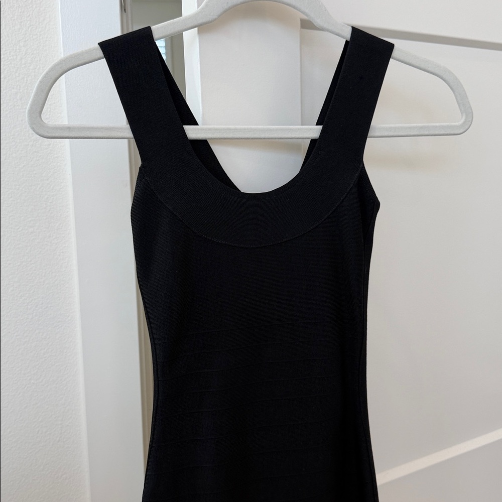 Black bandage bodycon mini dress